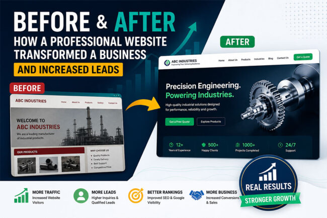 before-after-website How a Professional Website Transformed a Business and Increased Leads