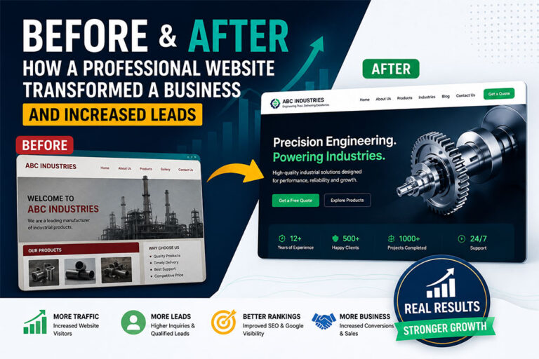 before-after-website How a Professional Website Transformed a Business and Increased Leads